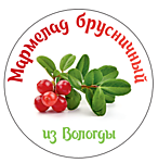 Брусничный мармелад из Вологды в картонной упаковке 100 г